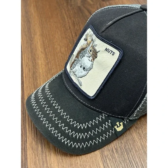 Vintage Goorin Bros Squirrel Master Nuts Trucker SnapBack Hat Adjustable